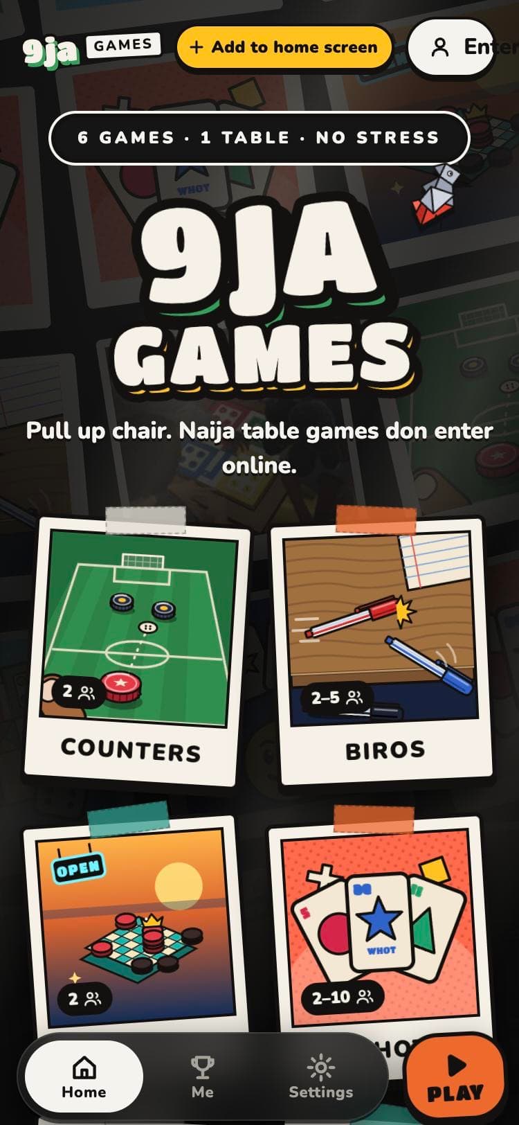9ja Games home screen with game cards