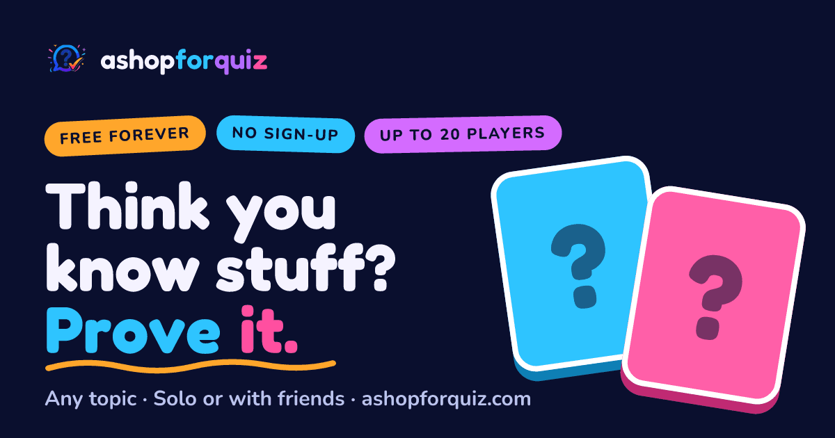 Think you know stuff? Prove it. Beside two question-mark cards